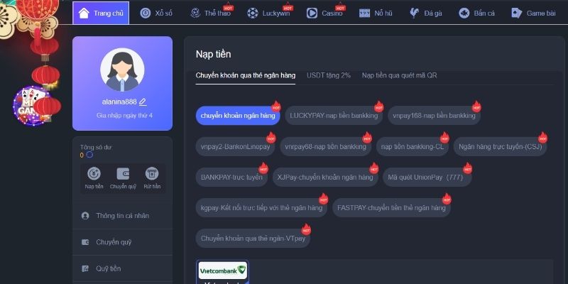 Hướng dẫn nạp tiền nhanh gọn "chuẩn không cần chỉnh" 1 Hướng dẫn nạp tiền qua thẻ ngân hàng